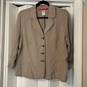 Anne Klein Plaid Blazer